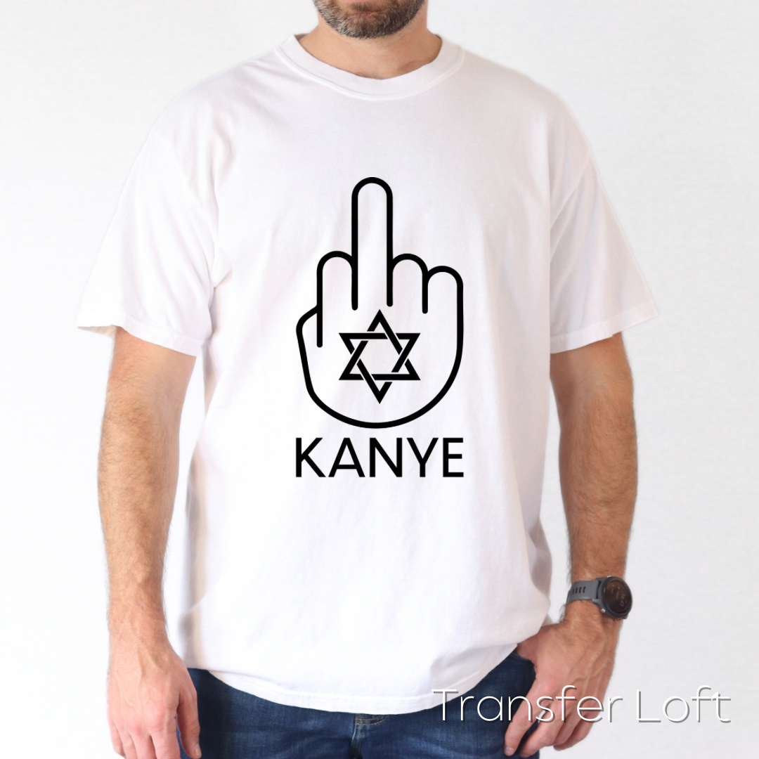 Fuck Kanye T-Shirt -Middle finger flip