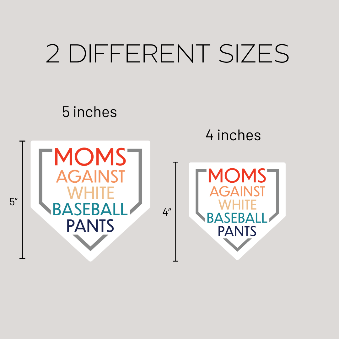 Moms Against White Baseball Pants Magnet