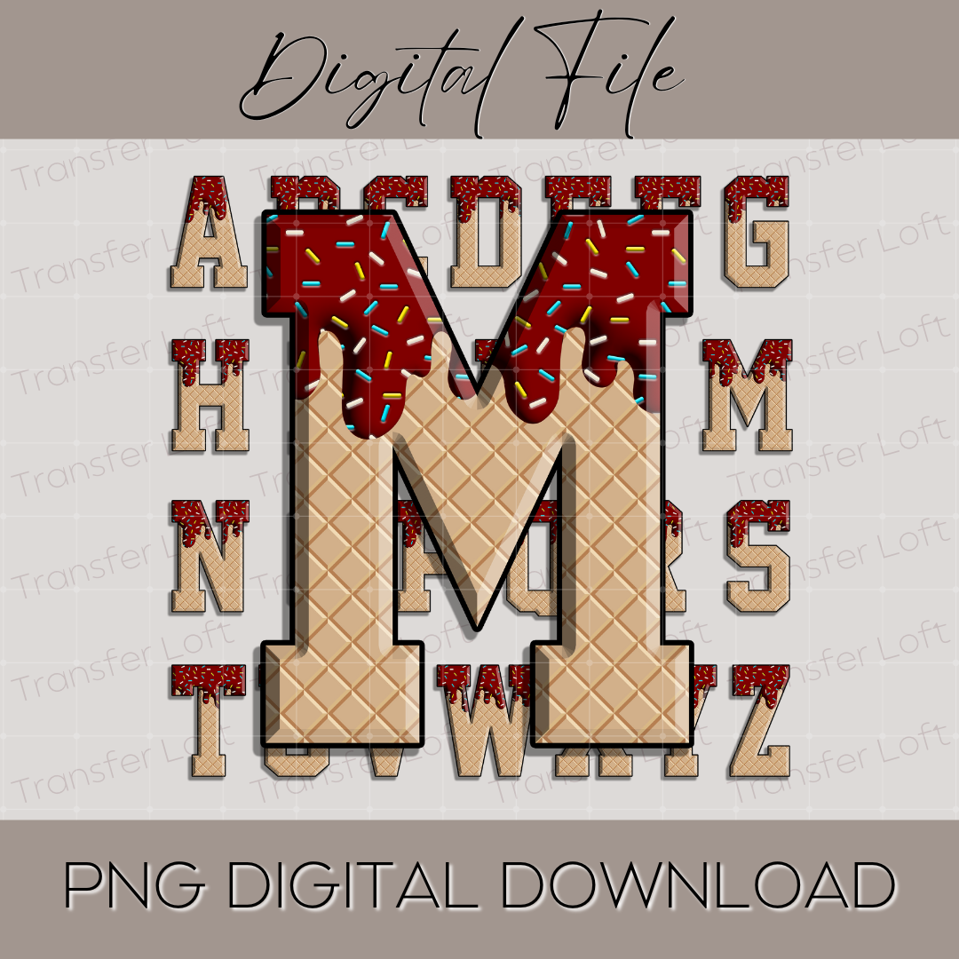 Maroon Ice Cream Drip Letters Png