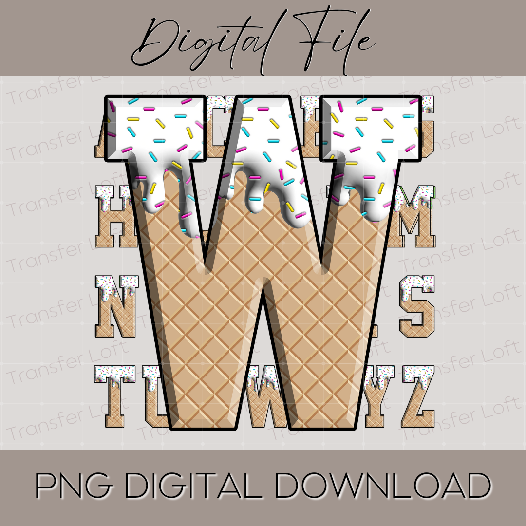 White Ice Cream Drip Letters Png