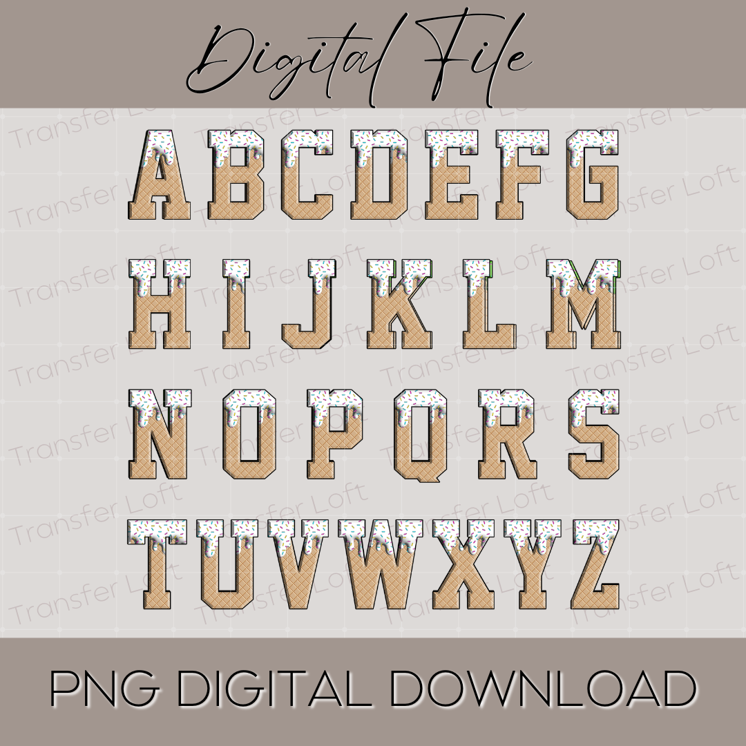 White Ice Cream Drip Letters Png