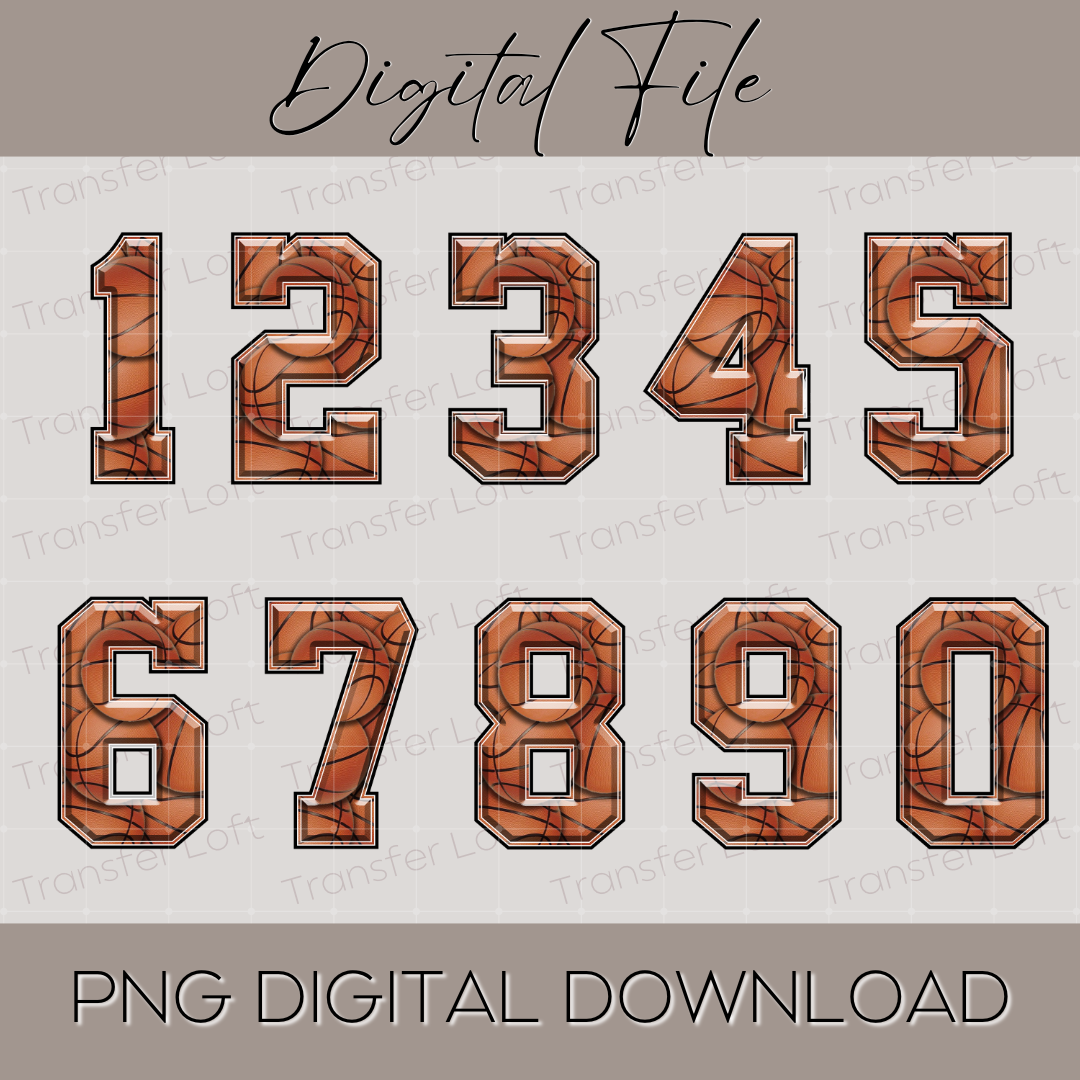 Basketball Numbers PNG