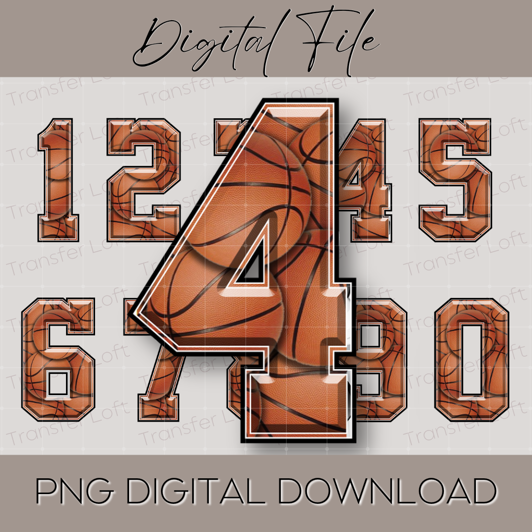 Basketball Numbers PNG