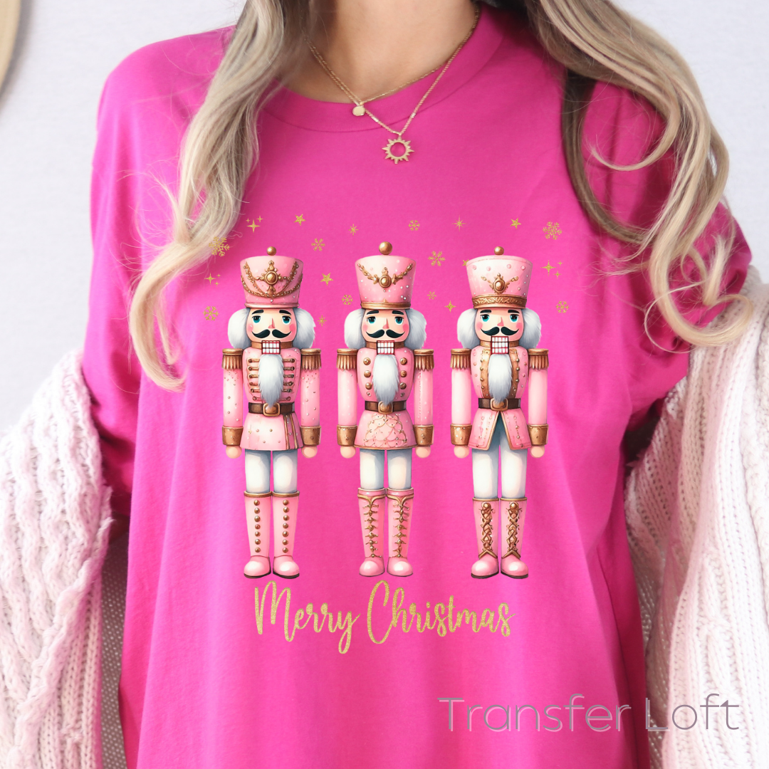 Pink Nutcracker Trio - Full Color Transfer