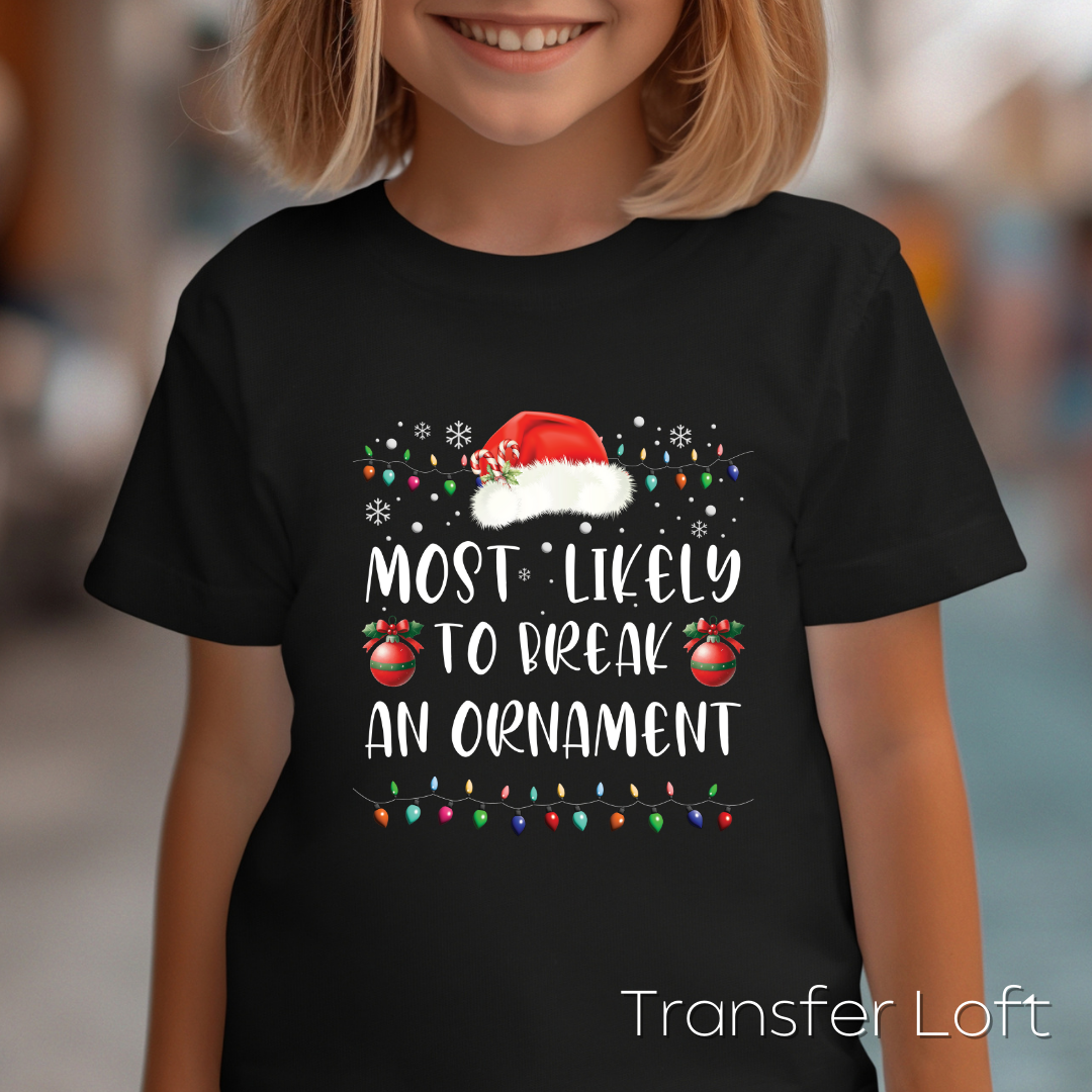 Christmas &quot;Most Likely To...&quot;(Kids-Youth) - Full Color Transfer